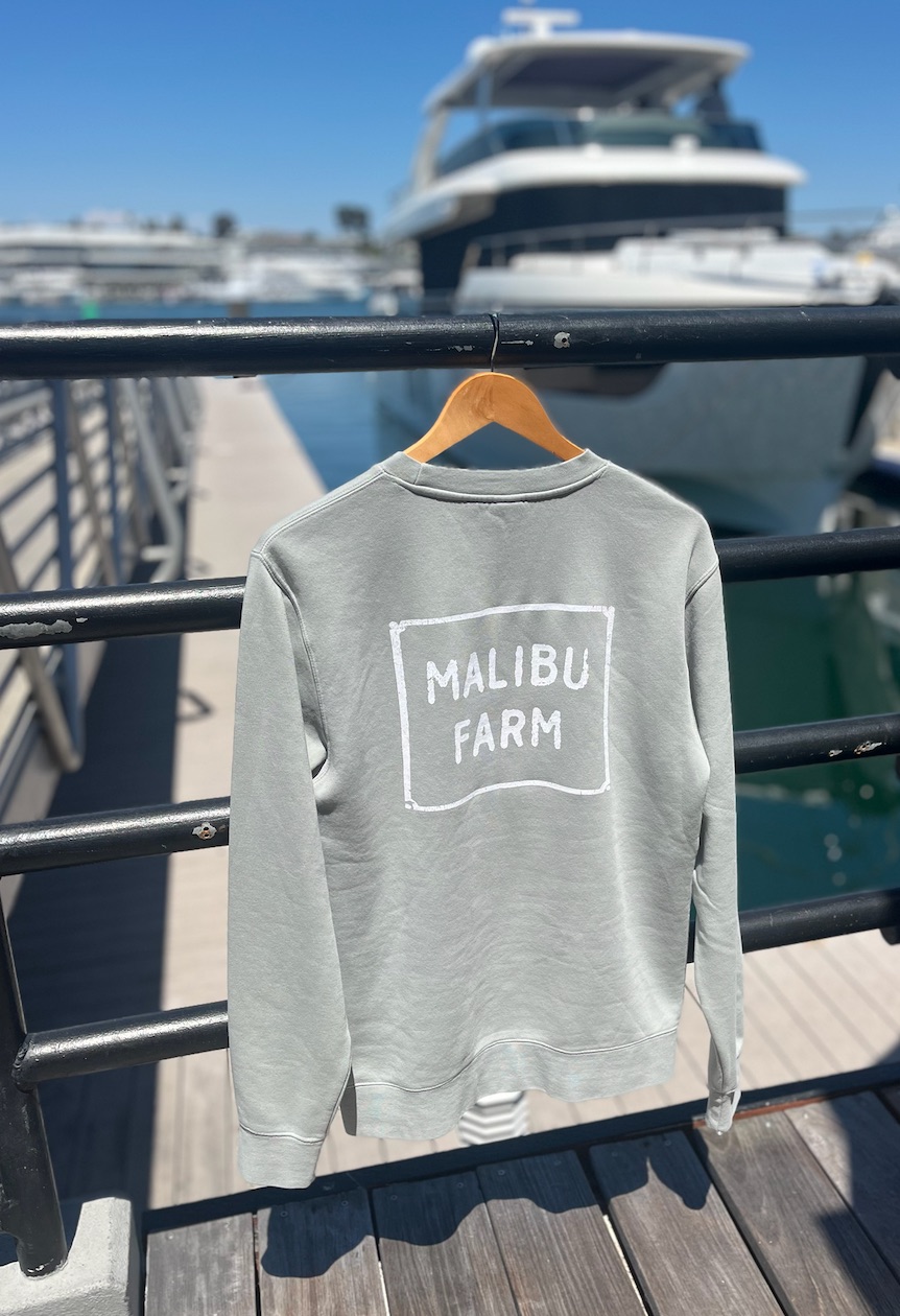 Malibu Farm Crewneck Sweatshirt Sage – $65