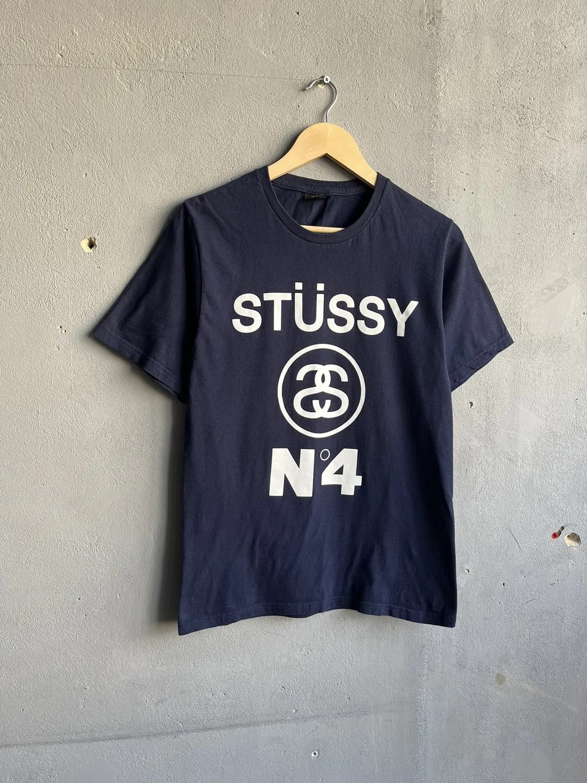 Stussy Big Logo Y2K Vintage Hype Blue T-shirt Streetwear – Preowned – $45