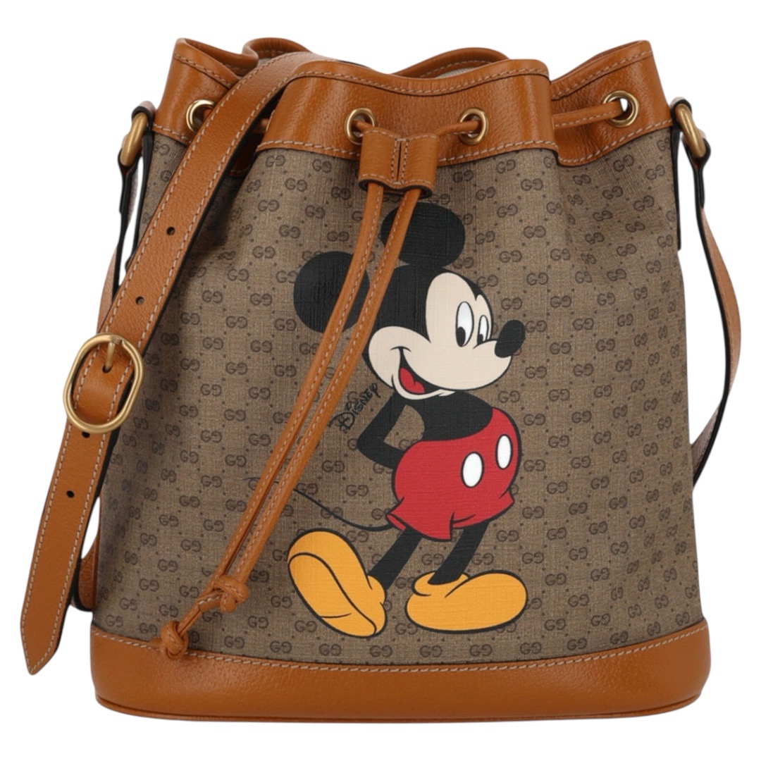 GUCCI WOMENS GG SUPREME MICKEY MOUSE BUCKET BAG – $799