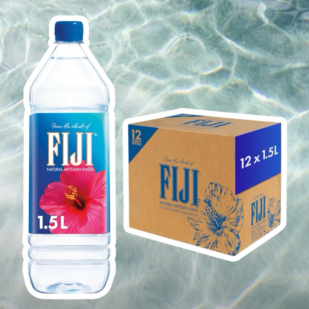 FIJI Natural Artesian Bottled Water 1.5 Liters / 50.7 Fl Ounce (Pack of 12) – $27.60